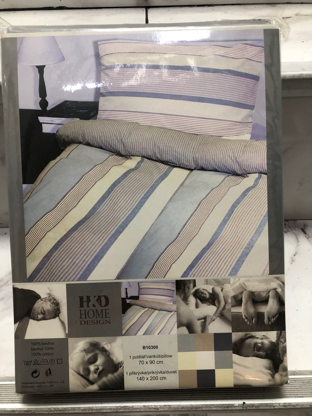 Parure De Lit 4 Pièces 100% Percale De Coton