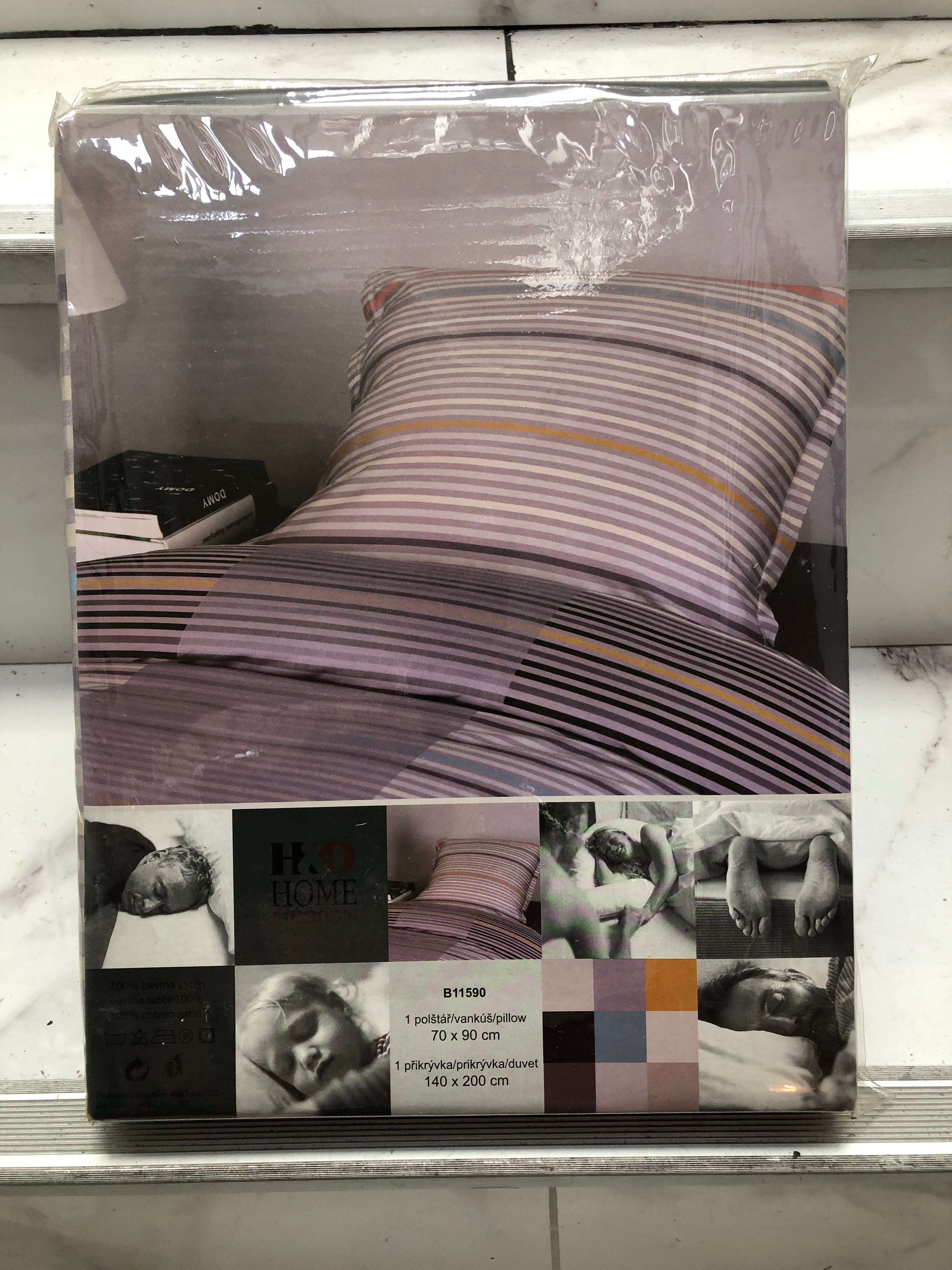 Parure De Lit 4 Pièces 100% Percale De Coton