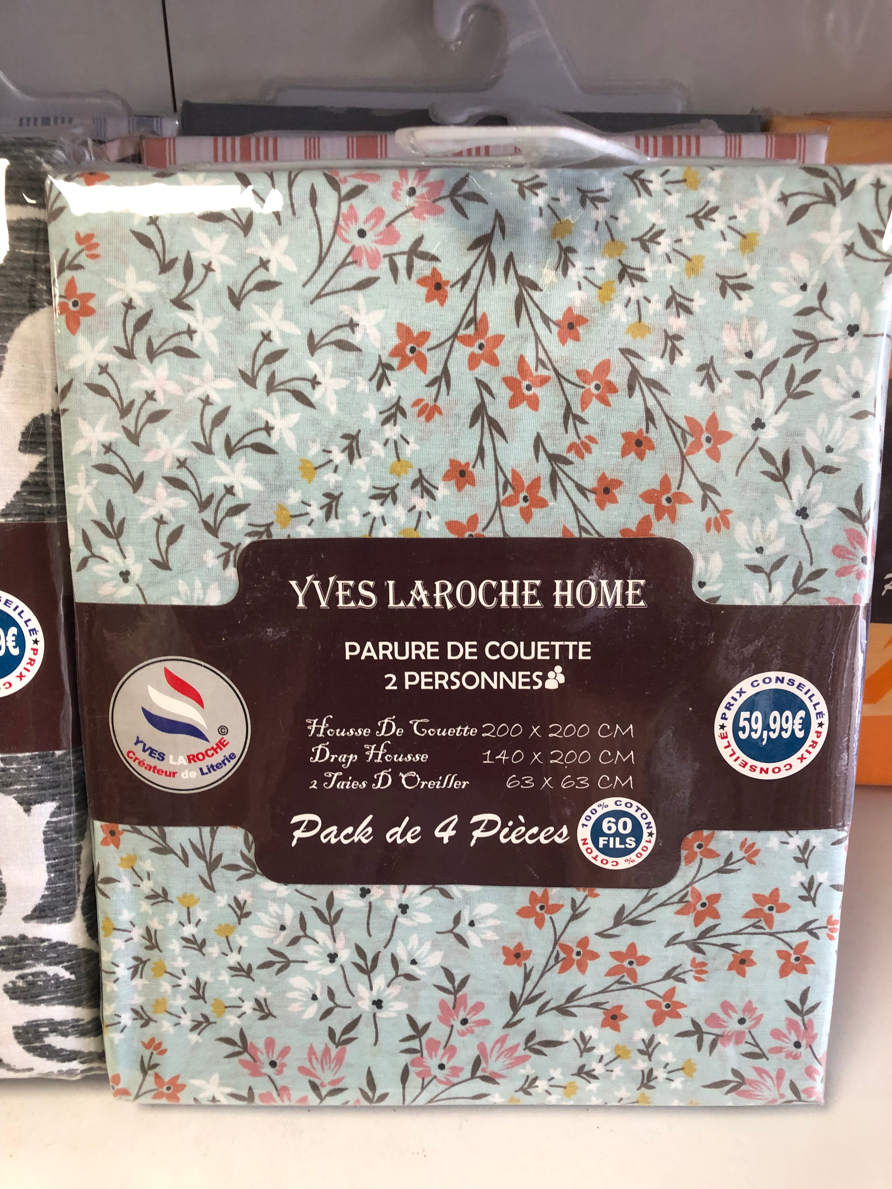 Parure de Lit 160x200 cm – 6 Pièces avec Drap Plat