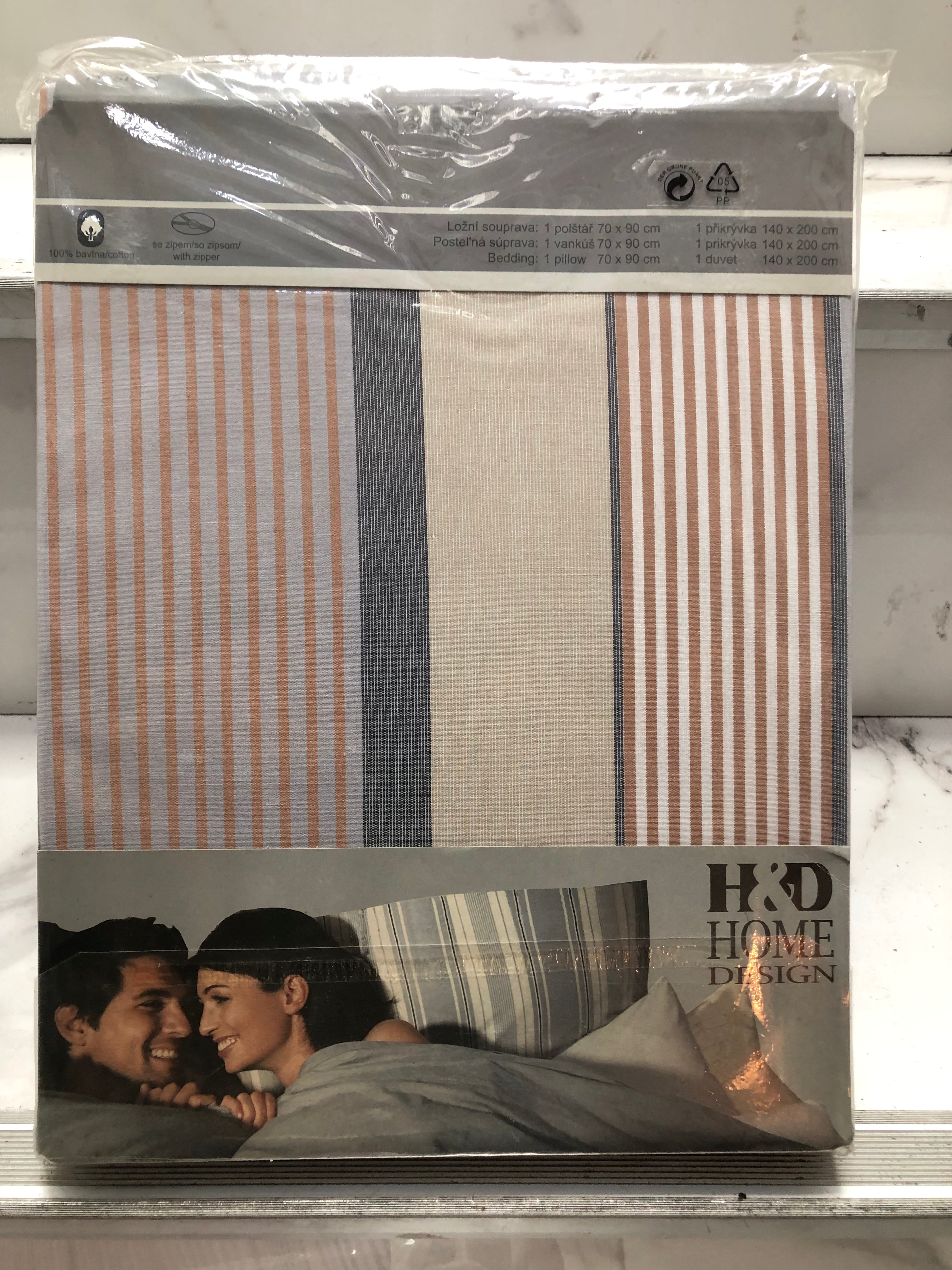 Parure De Lit 4 Pièces 100% Percale De Coton