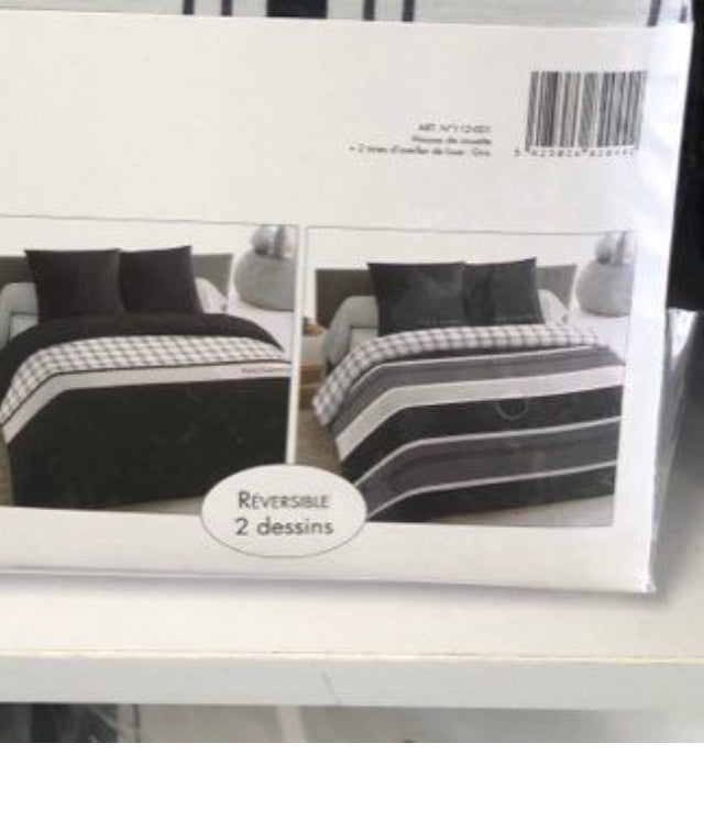 Parure De Lit 4 Pièces 100% Percale De Coton
